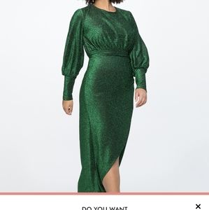 Green Shimmer Eloquii Dress